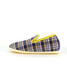 Chausson bleu et jaune en textile